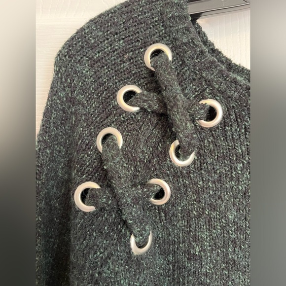 Michael Michael Kors Women’s Sweater Green Size Large String Front Embellishment - Picture 3 of 10